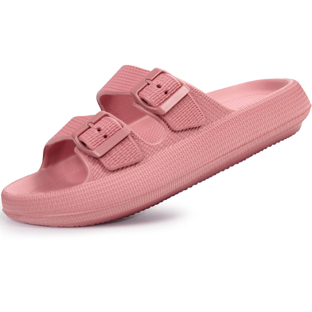 Source Cheap Rubber Colourful Inspired Pink Custom Unisex Beach pvc sneaker  eva kids Cushion Cloud Pillow Slides sandals for Men on m.