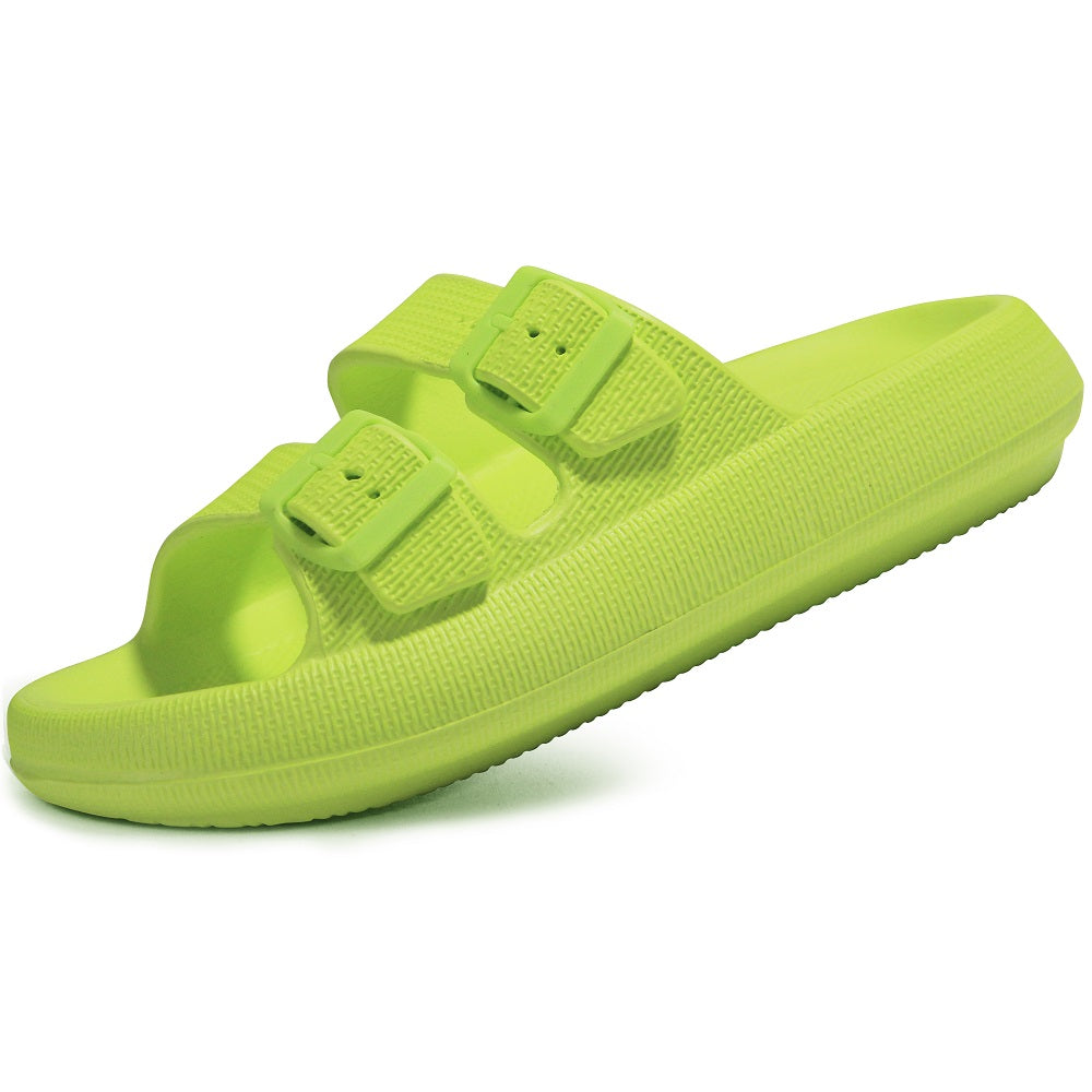 Designer Slippers Women Casual Summer Easy Leather Flat Sandals Black Brown Lime  Green Colors WLow Heel Leather Outdoor Beach C2942788 From Debf, $43.99 |  DHgate.Com